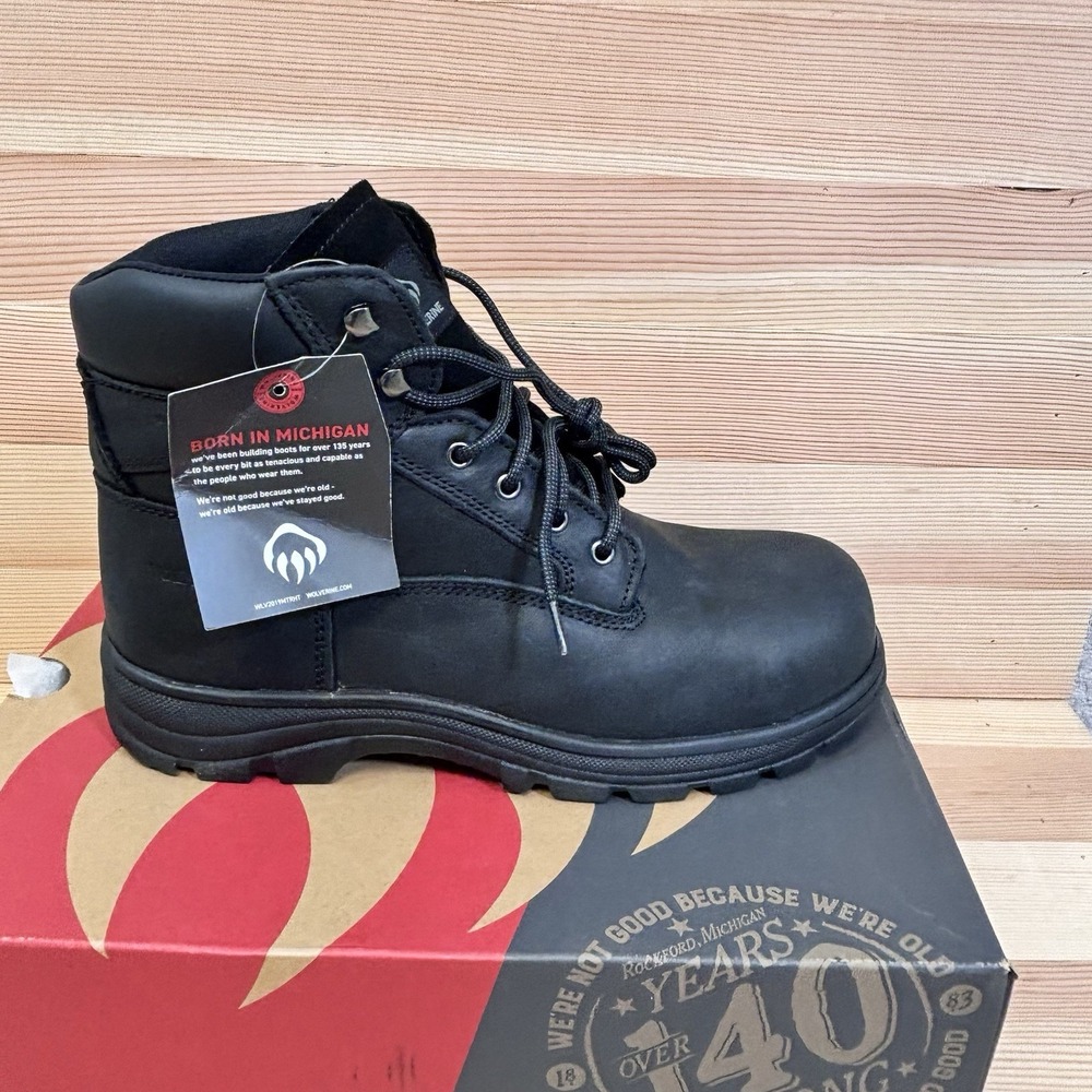 Wolverine Men Carlsbad Waterproof 6" Steel-Toe Work Boot Shoes Sz 13